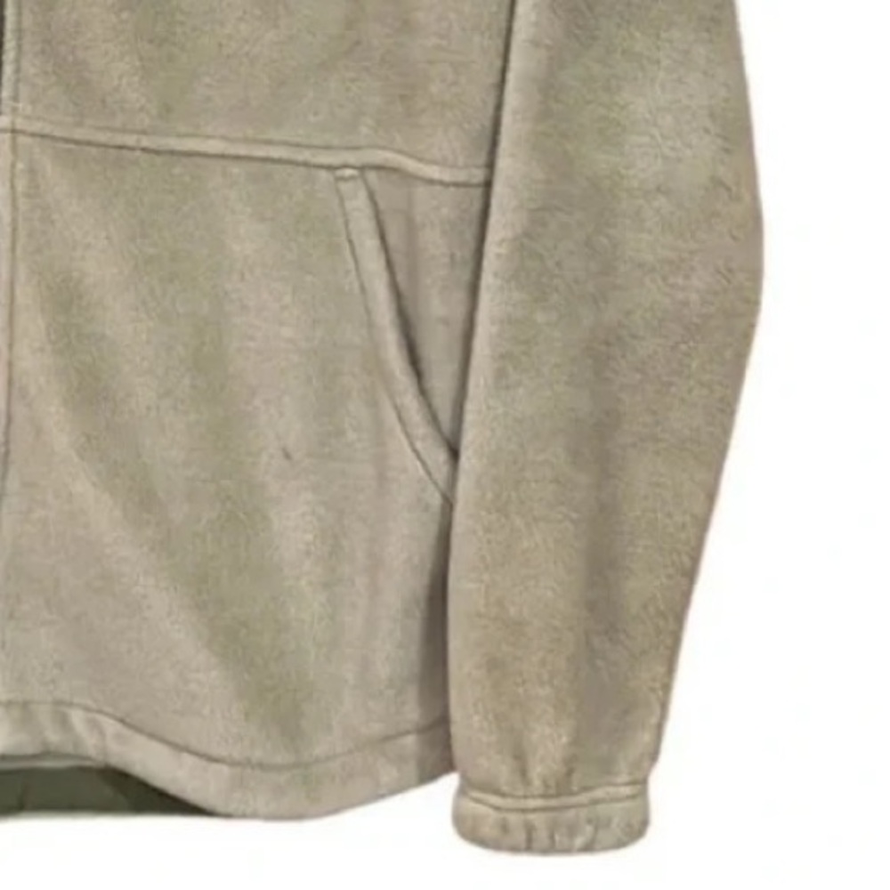 Columbia Women’s Fleece Full Zip Jacket Tan Green Size Small - Picture 8 of 10